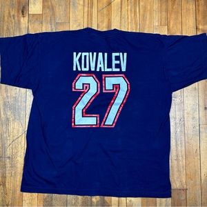 Vintage AMEN Blue short sleeve tee Montreal Canadiens Alex Kovalev No.27 SizeXXL